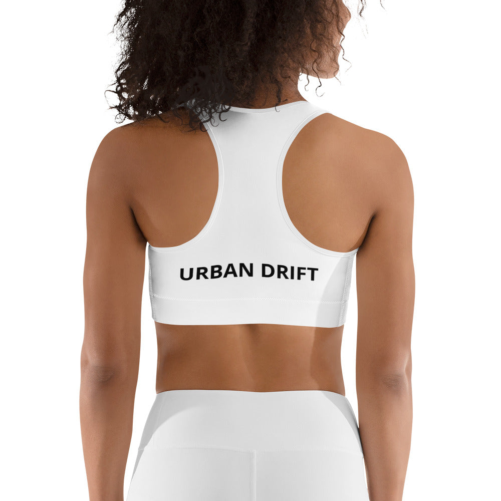 Urban drift women white with print sports bra