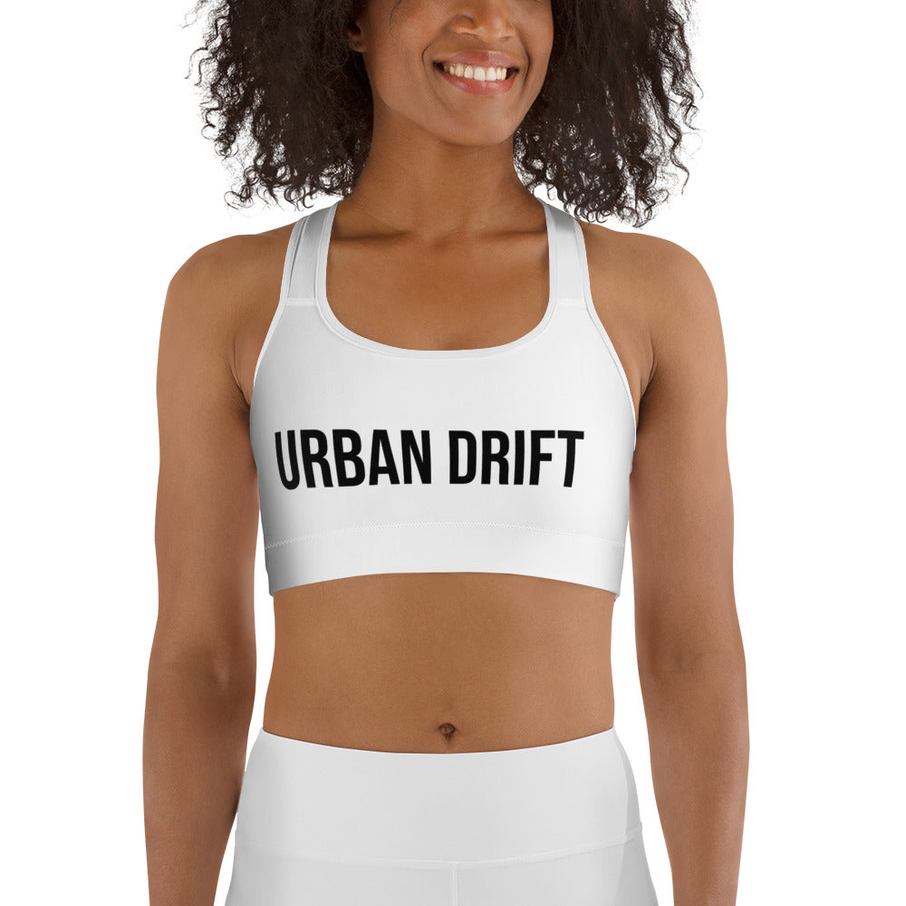 Urban drift women white with print sports bra