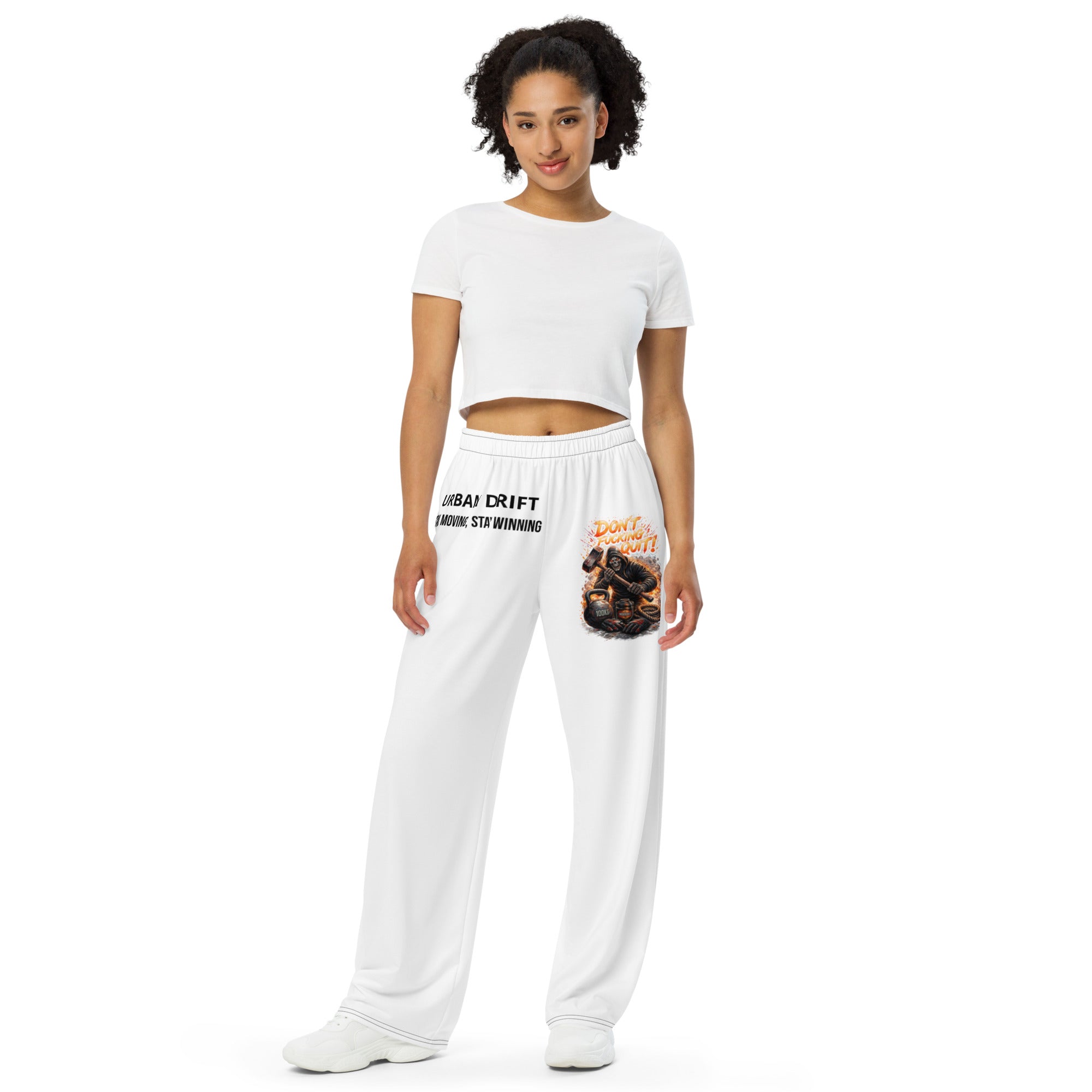 Urban drift unisex all over print wide-leg pants
