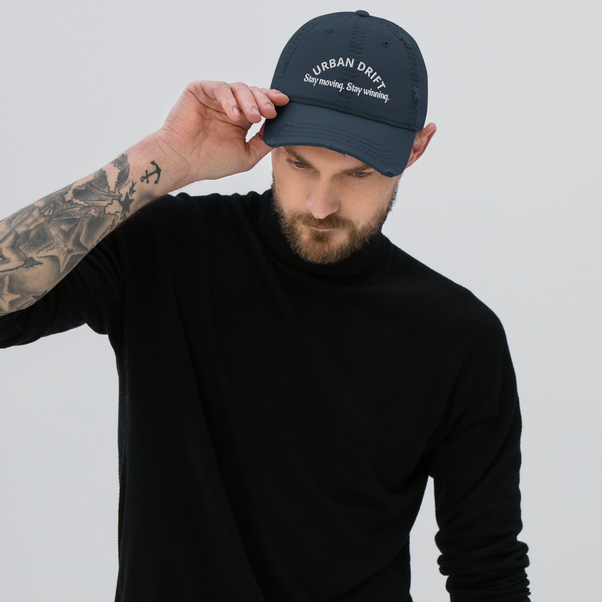 Urban drift navy blue men's hat/cap