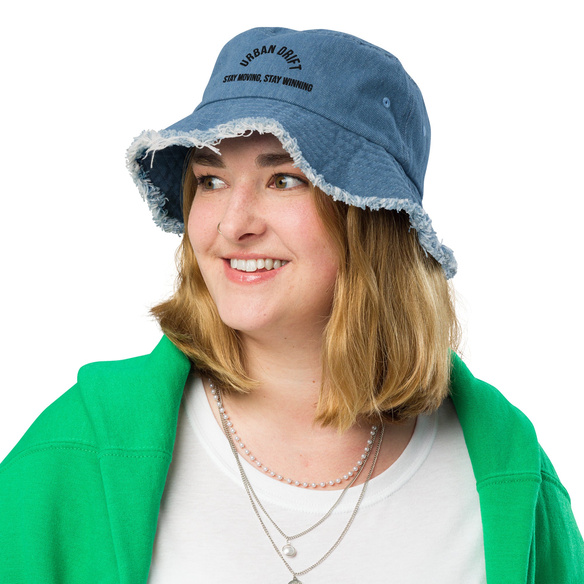 Urban drift blue light bucket hat