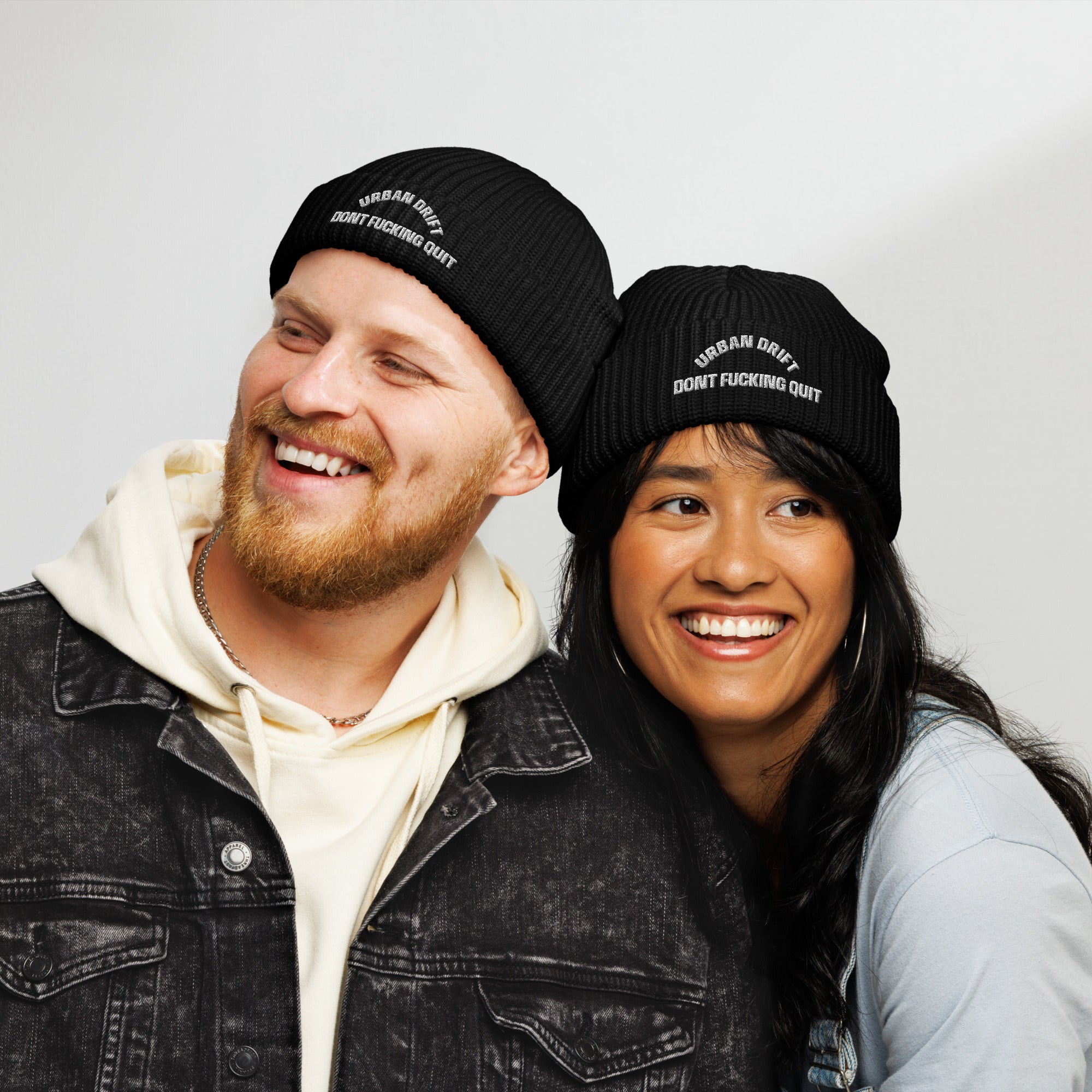 Urban drift men black beanie
