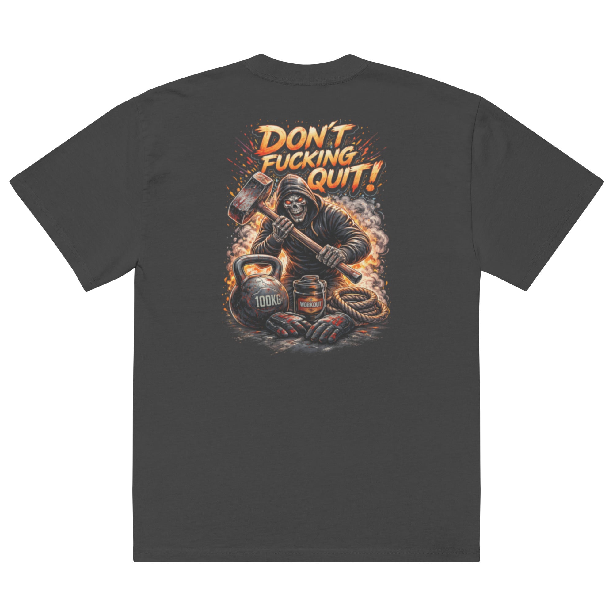 Urban drift unisex black oversized faded t-shirt 