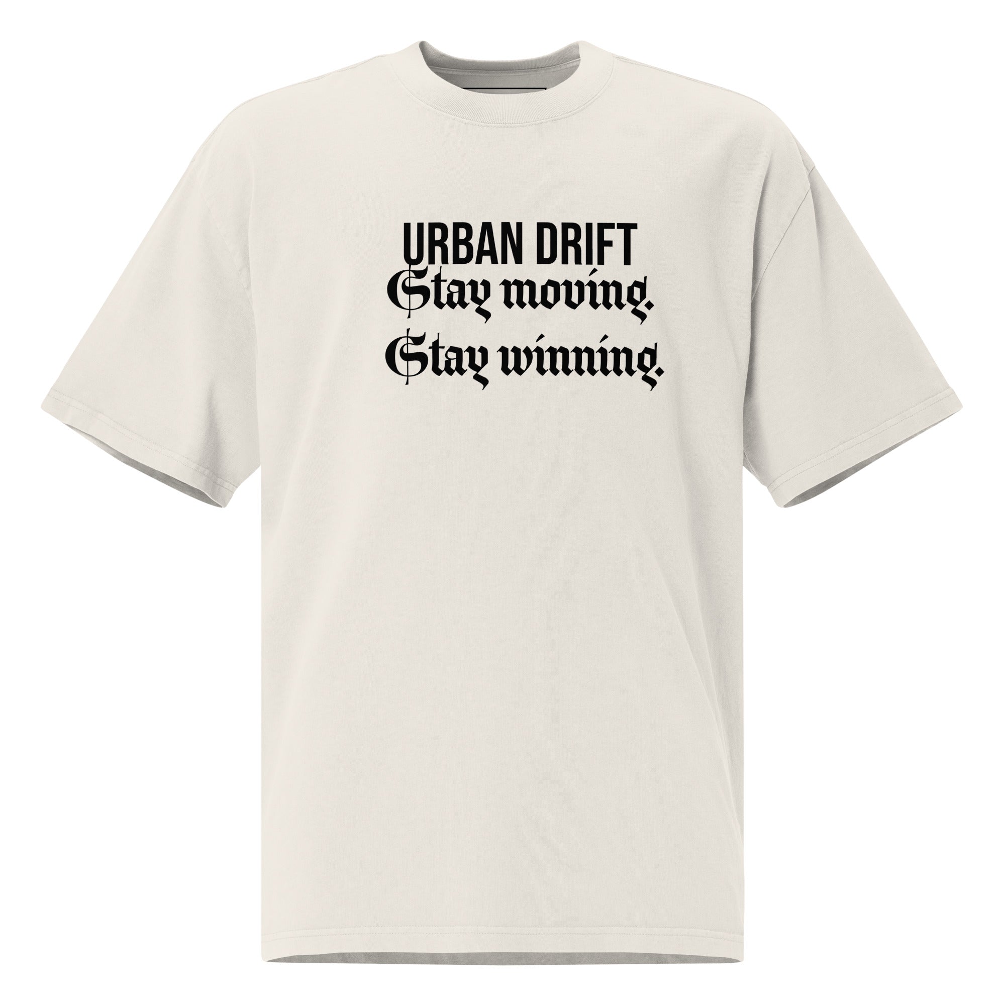 Urban drift unisex Oversized faded bone t-shirt