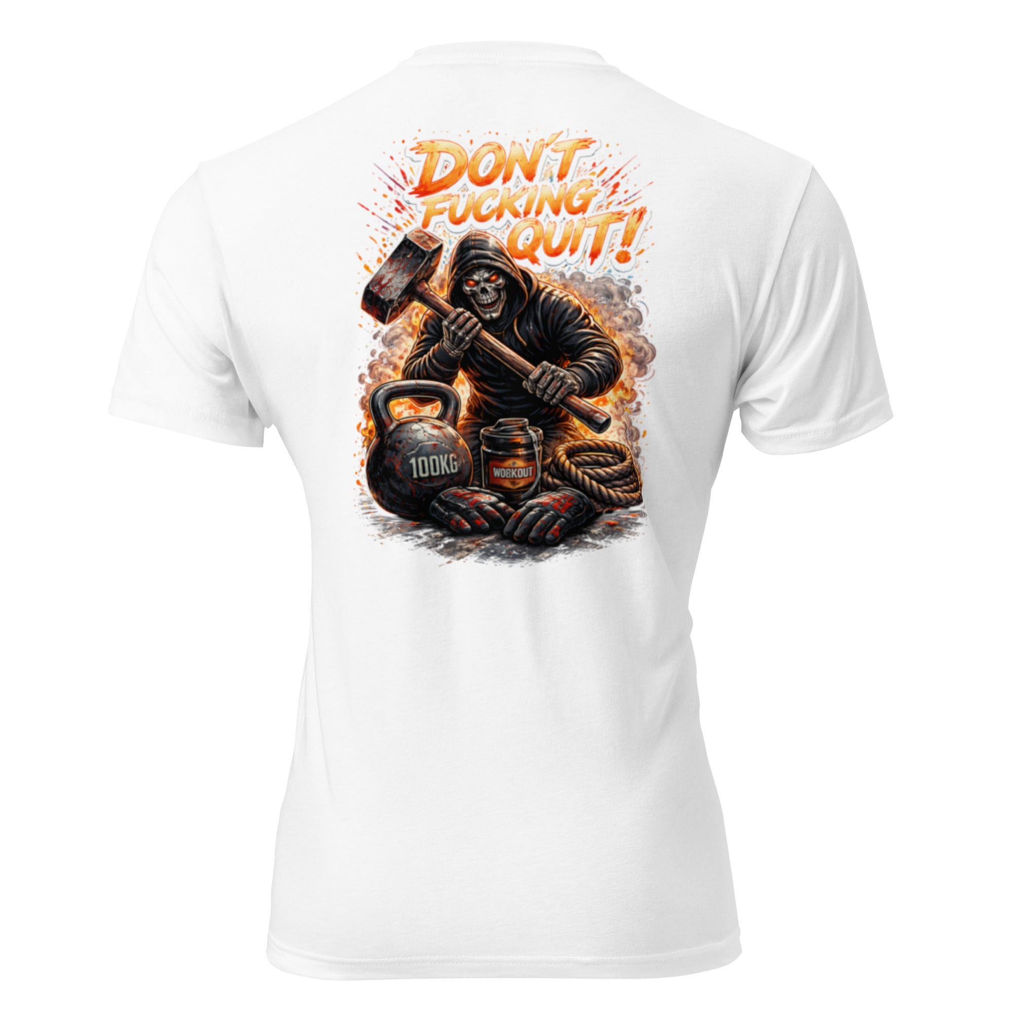Urban drift unisex white fitted T-shirt 