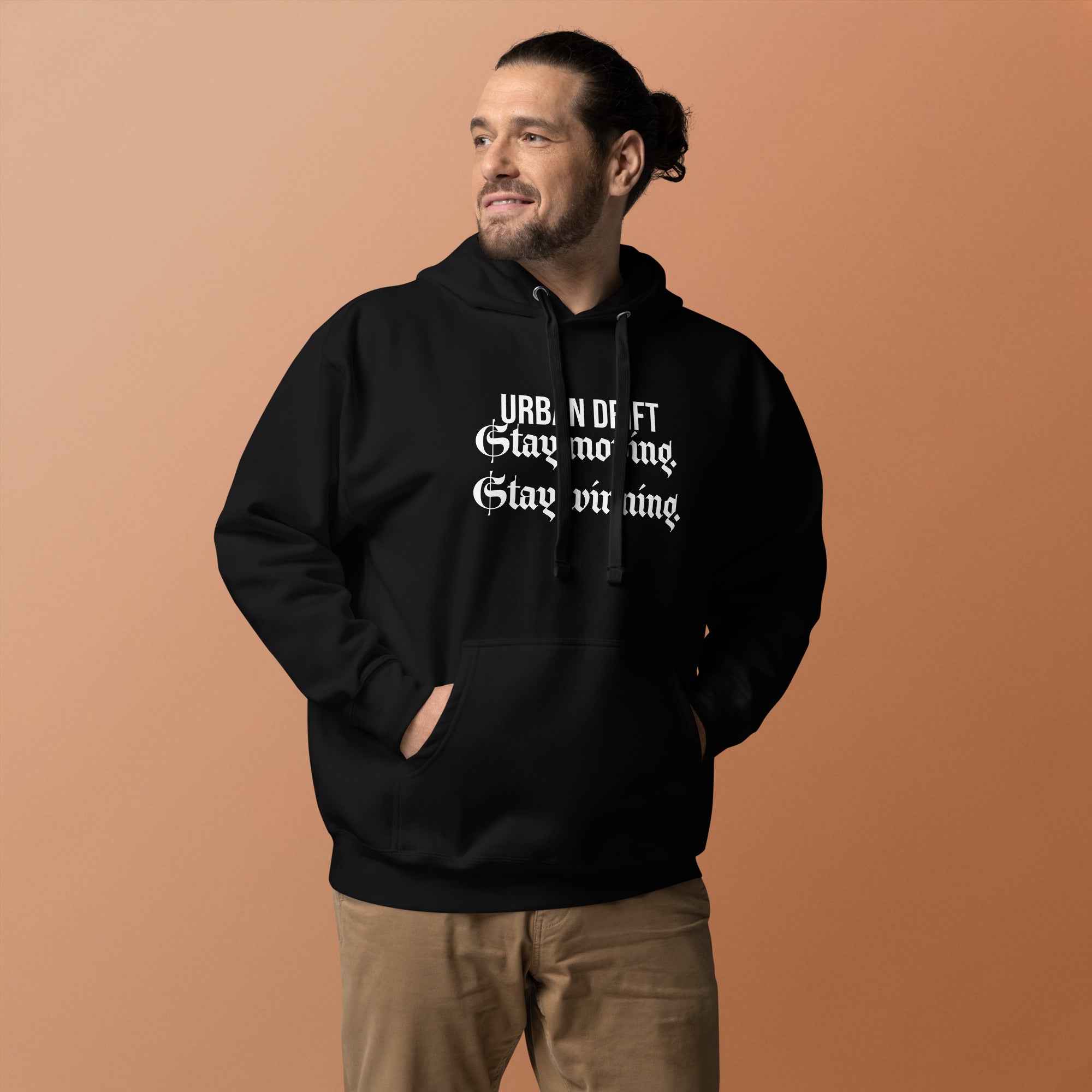 Urban drift unisex black hoodie