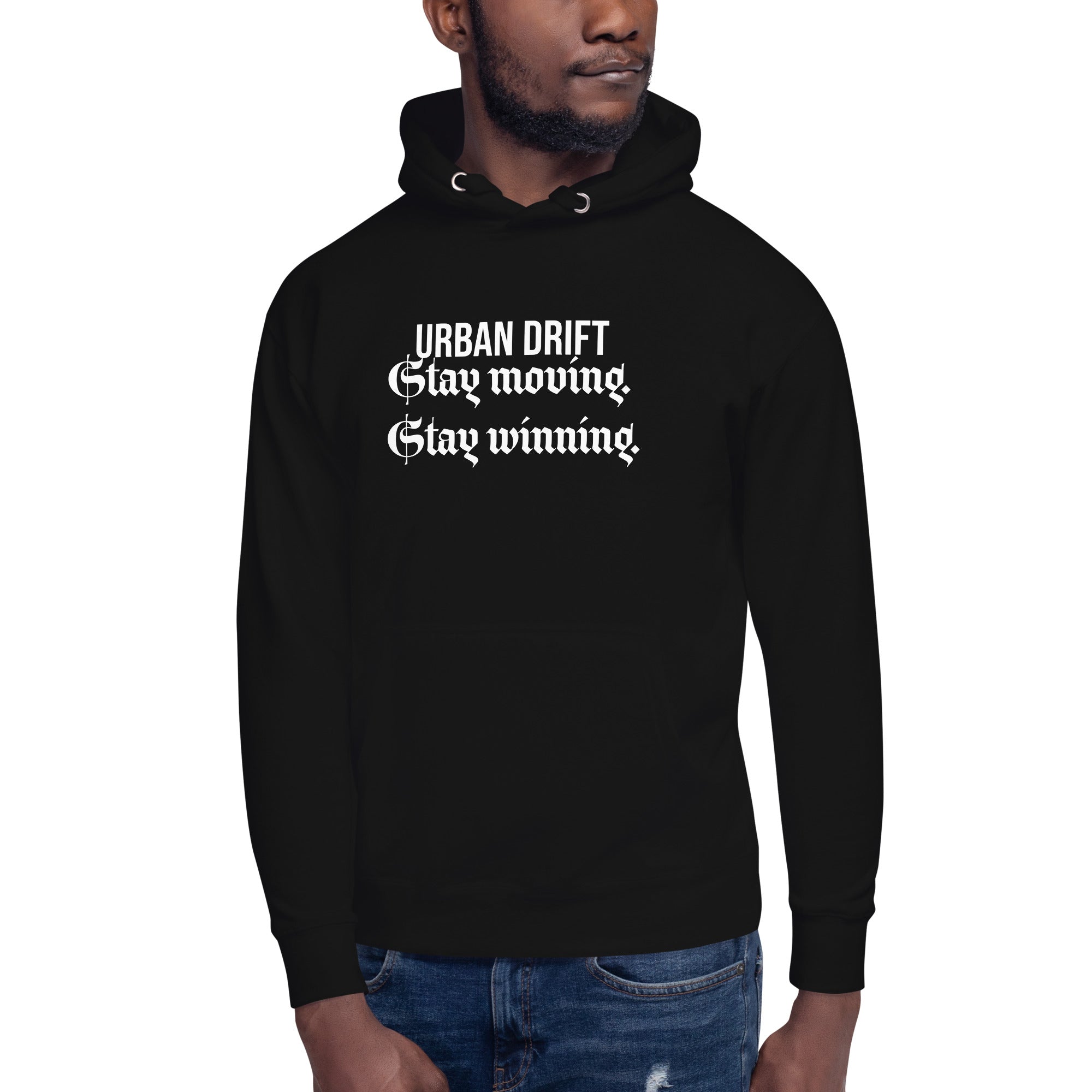 Urban drift unisex black hoodie
