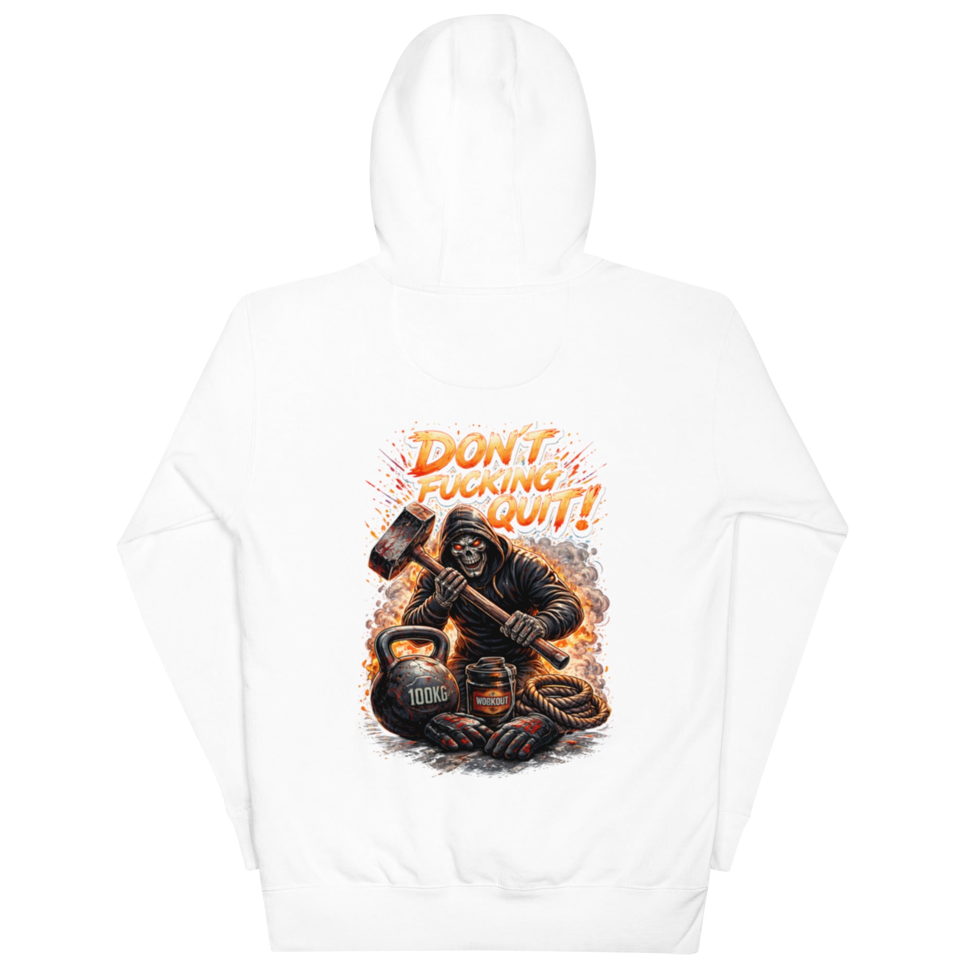 Urban drift unisex white hoodie