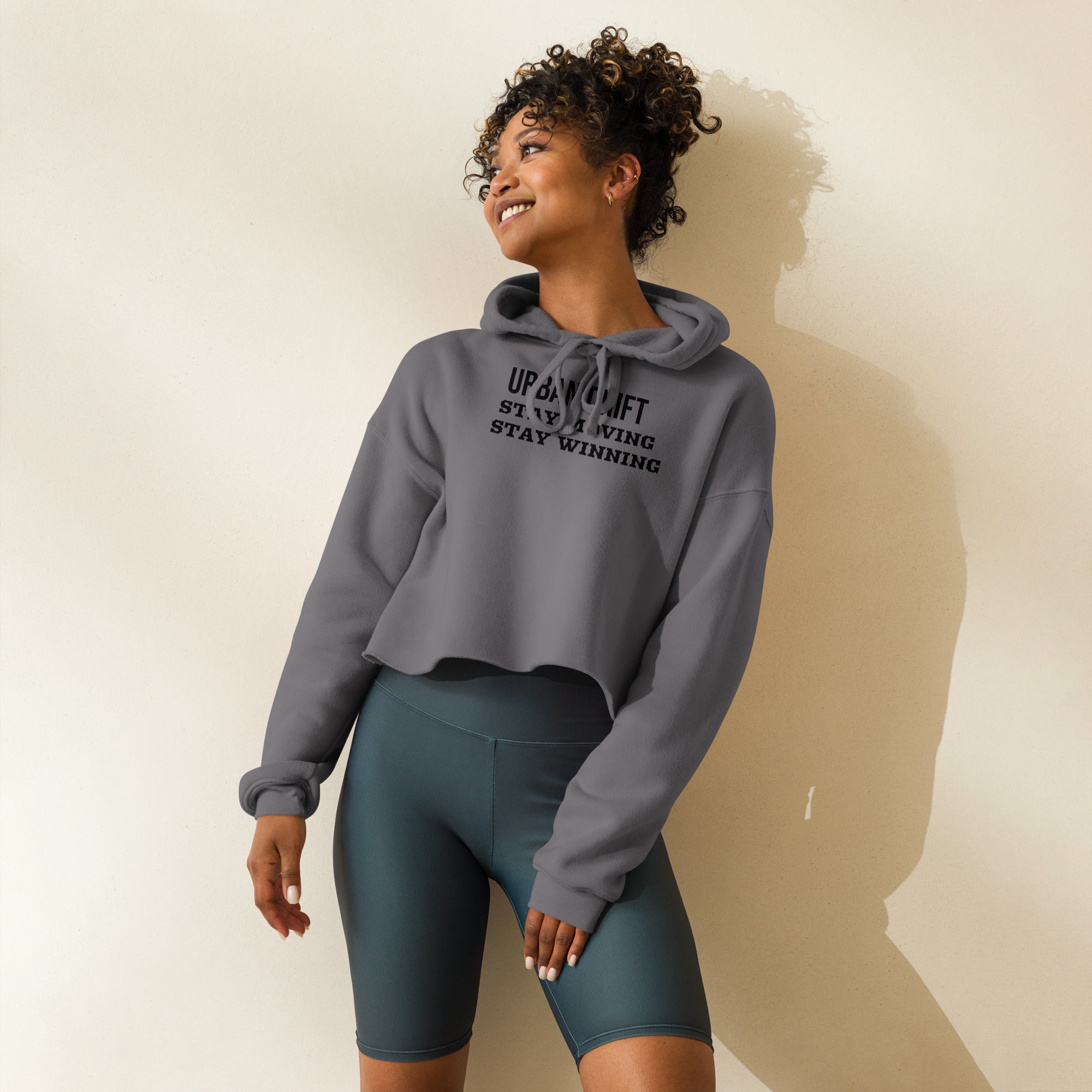 Urban drift women storm crop top hoodie